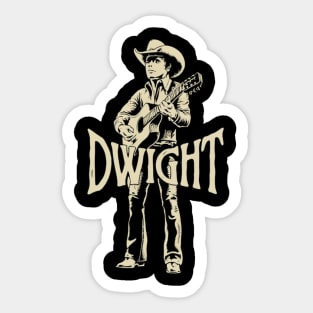 Dwight Yoakam Playing Guitar Sticker